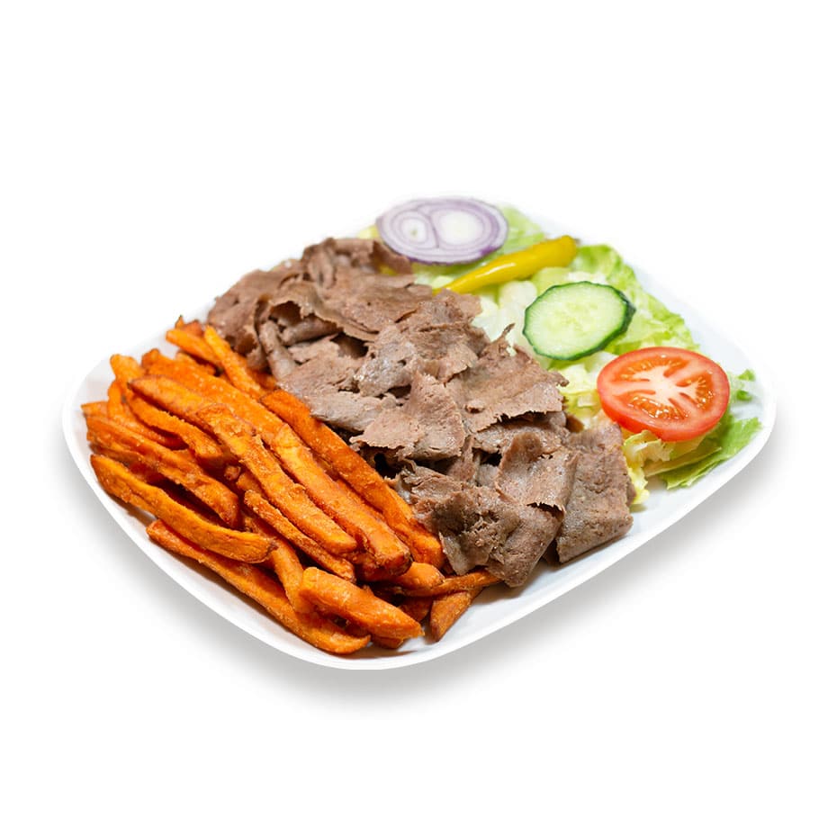 Kebab bataattiranskalaisilla