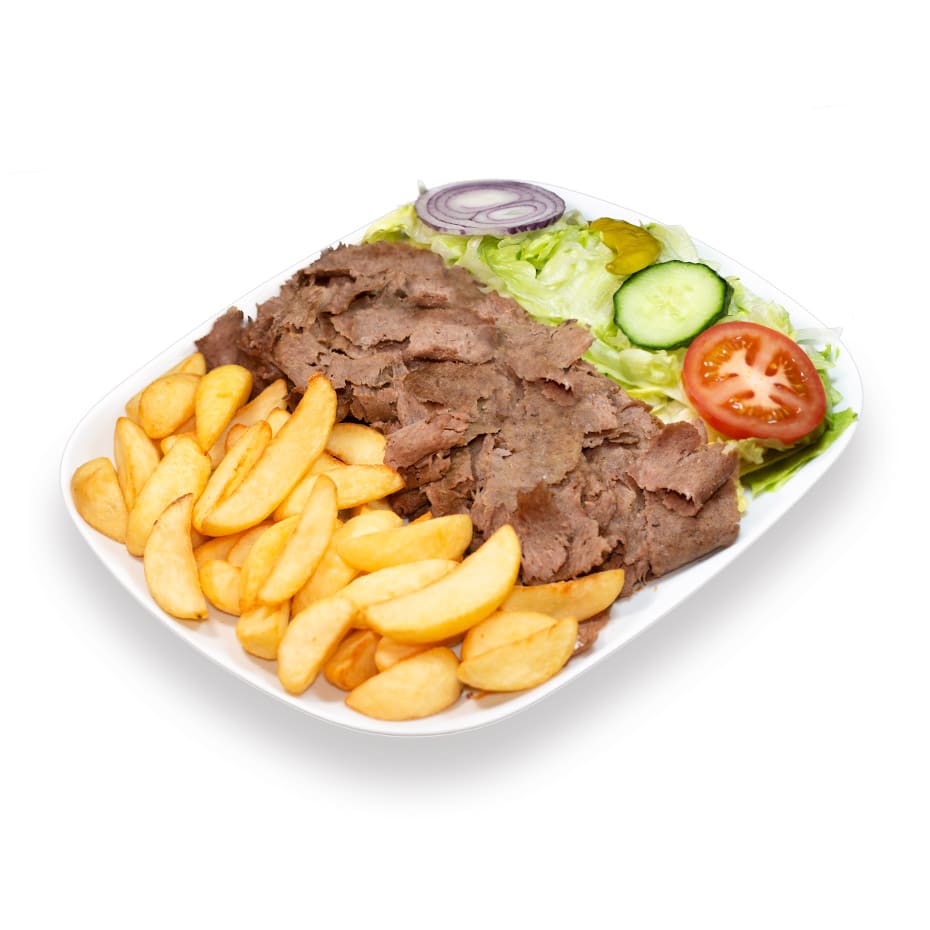 Kebab lohkoperunoilla
